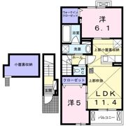 プラシード ピアッツァDの間取り画像