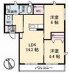 シャーメゾンAの間取り画像