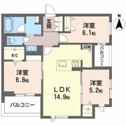 Crestieq大岩本町の間取り画像