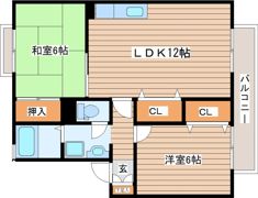 フレール愛子Bの間取り画像