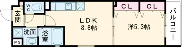 ピレーネ一津屋の間取り画像