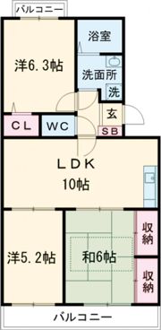 コーポ田造の間取り画像