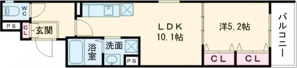 ピレーネ一津屋の間取り画像