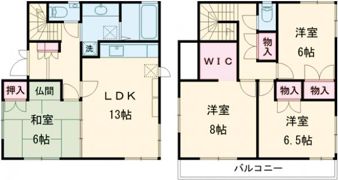 羽中1丁目貸家の間取り画像