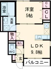 アムール東福生の間取り画像