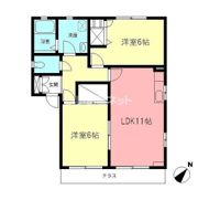 ハイツ大瀬戸Bの間取り画像