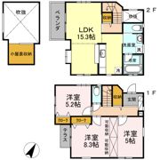 上鶴間本町貸家の間取り画像