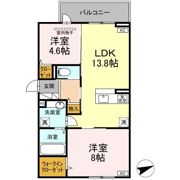 D-ROOM西熊本駅Ⅱの間取り画像