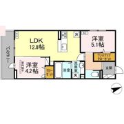 D-ROOM西熊本駅Ⅱの間取り画像