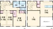 古閑中町RC造一戸建ての間取り画像