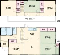 嵯峨貸家の間取り画像