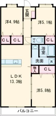サンガーデンの間取り画像