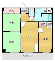 功野マンションの間取り画像