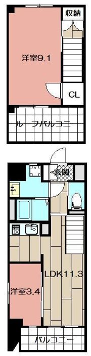 THE APARTMENT 開の間取り画像