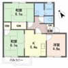 コーポ向陽台Cの間取り画像