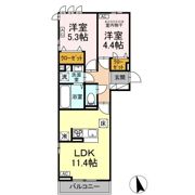 DーROOM六十人町 Aの間取り画像