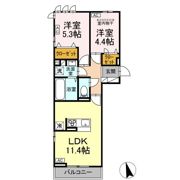 DーROOM六十人町 Aの間取り画像
