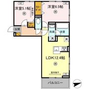 レーヴ・ウェル笠原Unの間取り画像