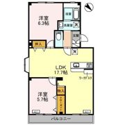 コスモ二色浜Ⅲの間取り画像
