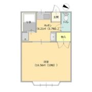佐野市富岡町アパートの間取り画像
