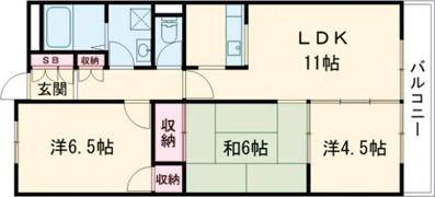 朝日プラザ姫路東の間取り画像