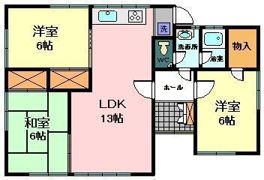 沖村貸家の間取り画像