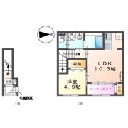 仮）富久山久保田池下新築アパートの間取り画像
