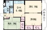 西村マンションの間取り画像