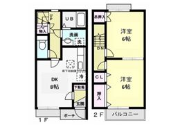メゾネット南増尾の間取り画像