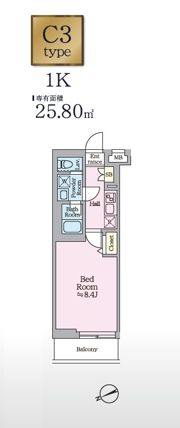 アイルグランデ押上ノースドゥーエの間取り画像
