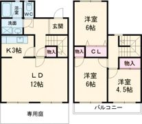 タウンハウス久兼Kの間取り画像