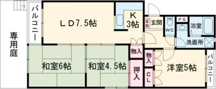グリーンハイツ大津和の間取り画像