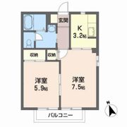 アップルハイツ桜水Aの間取り画像