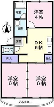 サンハイツ六浦の間取り画像