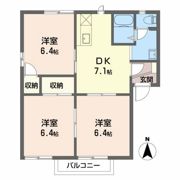 フレグランスセブン Bの間取り画像