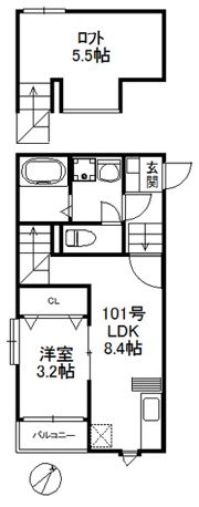 ポラリス箱崎駅東の間取り画像