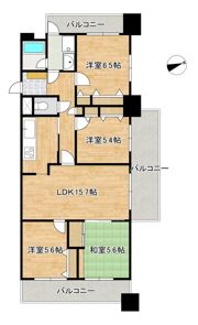 ロワールマンション東郷駅前の間取り画像