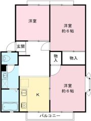 サングリーンハイツ Dの間取り画像