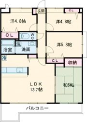 キャッスル桜ヶ丘の間取り画像