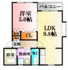 フローラ大内Ⅲの間取り画像