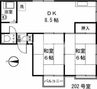 コスモハイツユギの間取り画像