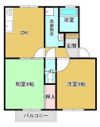 セジュール藍B棟の間取り画像