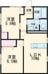 シティハイム ペブルCの間取り画像