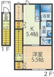 メゾン・ド・パステル台町Fの間取り画像