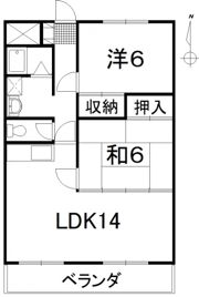 中央マンションの間取り画像