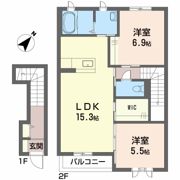 グランマスト春日 C棟の間取り画像