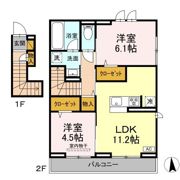リッシュセゾン Eの間取り画像