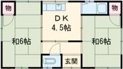 藤本貸家平屋の間取り画像