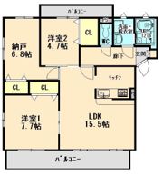 グランコートKの間取り画像
