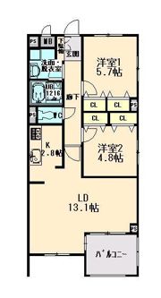クオーレトラストIの間取り画像